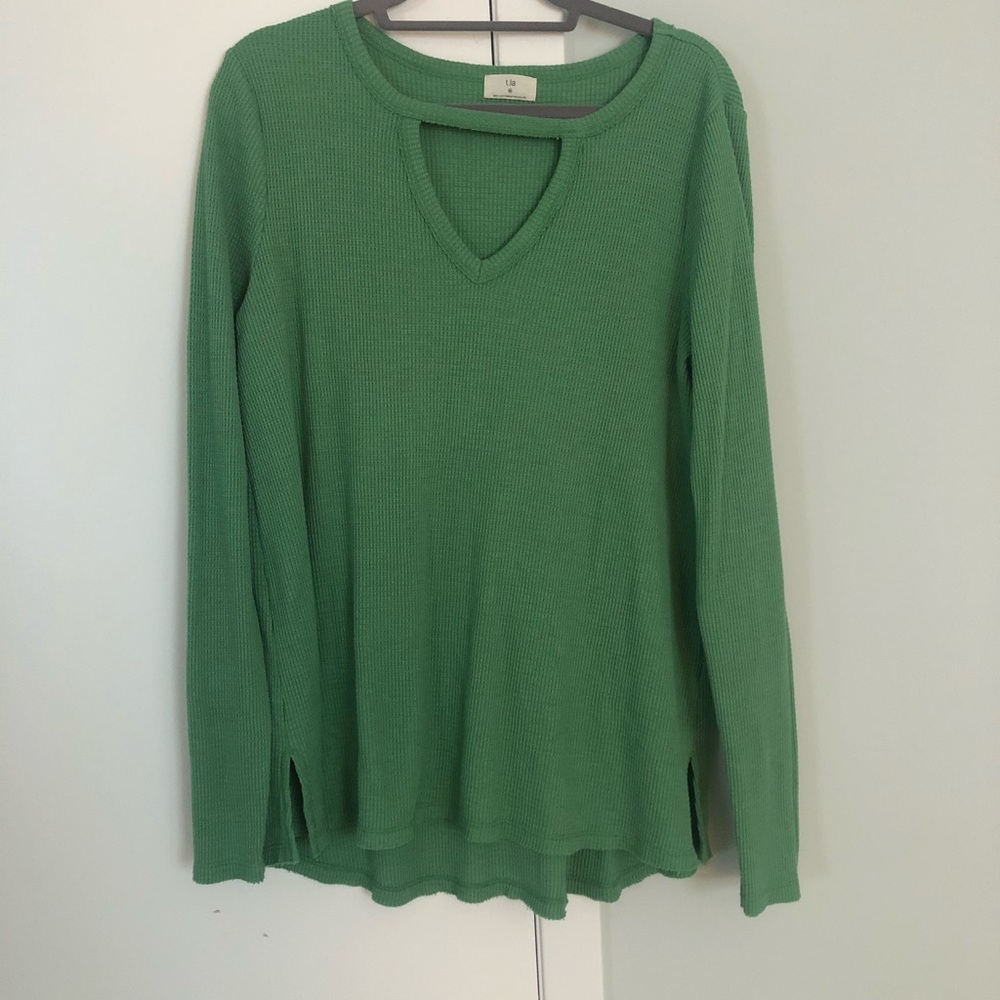 Anthropologie long sleeve thermal tee tunic Sz M